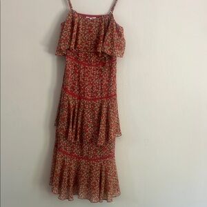 Rebecca Minkoff Red Ruffled Tiered Sundress